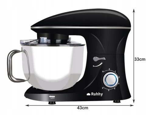 Robot Kuchenny Ruhhy 2200W Planetarny z Miską 6,2L i 3 Akcesoriami