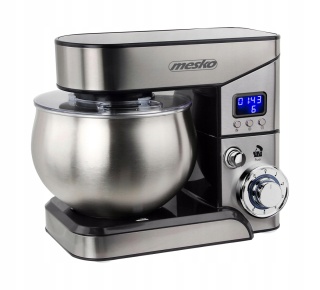 Robot kuchenny planetarny Mesko 2000W z LCD 5L - haki, mieszadła, trzepaczka