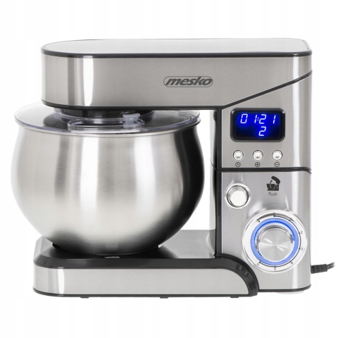 Robot kuchenny planetarny Mesko 2000W z LCD 5L - haki, mieszadła, trzepaczka