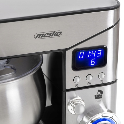 Robot kuchenny planetarny Mesko 2000W z LCD 5L - haki, mieszadła, trzepaczka