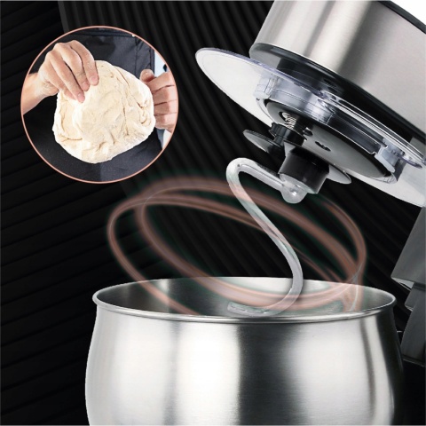 Robot kuchenny planetarny Mesko 2000W z LCD 5L - haki, mieszadła, trzepaczka