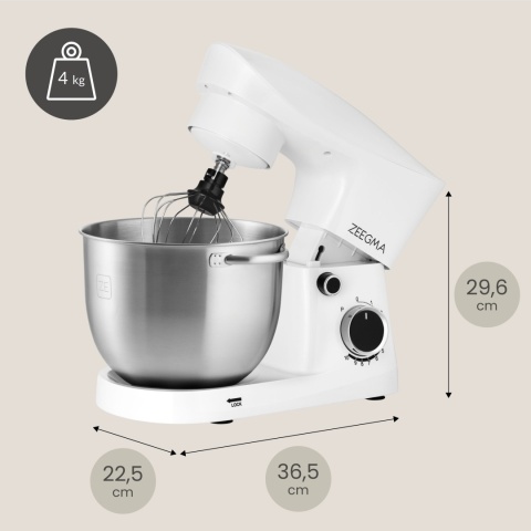 Robot planetarny Zeegma Planeet Easy 15w1 1500W 5,2L Biały