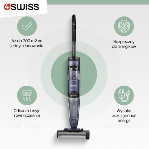 Odkurzacz Myjący Bezprzewodowy 4Swiss Vc024 Cleanbooster, 15K Pa, 4000 Mah