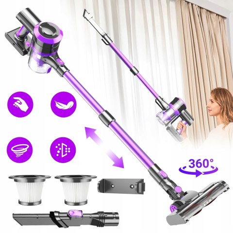 Odkurzacz Ręczny Bezprzewodowy 400W/30Kpa Led 55Min, Ultra Filtr Hepa 1,2L