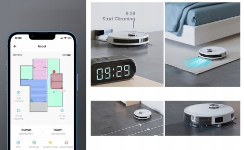 Lefant M1 - Robot Odzkurzający 4000Pa, Li-Dar 360°, Mopowanie, No-Go Strefy