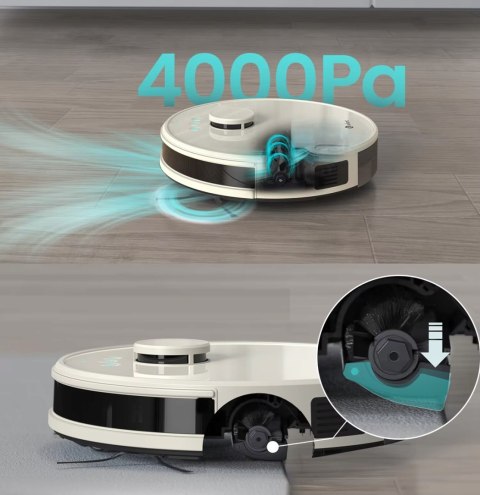 Lefant M1 - Robot Odzkurzający 4000Pa, Li-Dar 360°, Mopowanie, No-Go Strefy