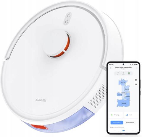 Odkurzacz Autonomiczny Xiaomi S20 White 2W1 - Mopowanie, 5000Pa, Lds, Smart