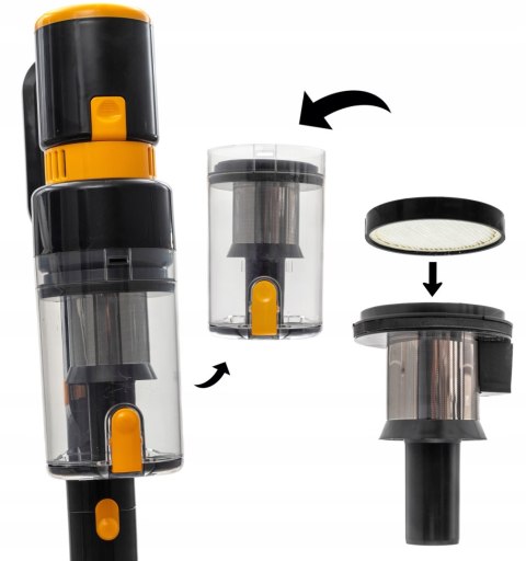 Odkurzacz Bezprzewodowy 2W1 Cyklonowy Led Auto 22Kpa 25,9V 0,8L 2,2Kg
