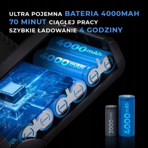 Odkurzacz Bezprzewodowy Pionowy Led Cyklonowy Air Essence Storm 230Aw 70Min