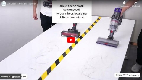 Odkurzacz Bezprzewodowy Pionowy Led Cyklonowy Air Essence Storm 230Aw 70Min