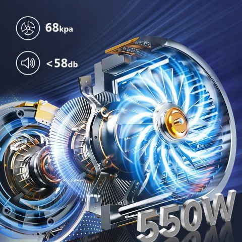 Odkurzacz Pionowy 550W 55000Pa 70Min 1,8L Led, Hepa I Tabletki Zapachowe
