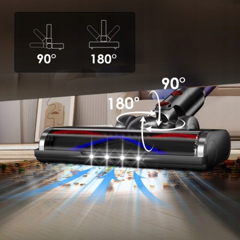Odkurzacz Pionowy 550W 55000Pa 70Min 1,8L Led, Hepa I Tabletki Zapachowe