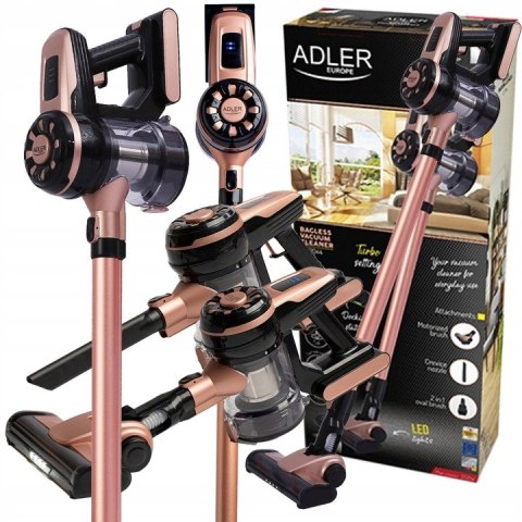 Odkurzacz Ręczny Adler Ad 7044 2W1 Bezworkowy 120W, Led, Turbo, Hepa 40Min