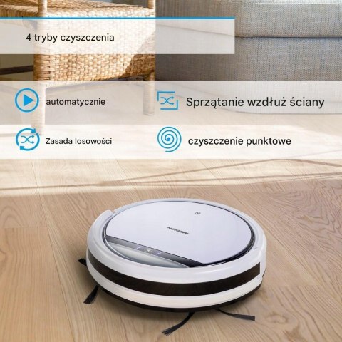 Robot Sprzątający Medion Md19500, Li-Ion, Do Parkietów I Dywanów, Pilot