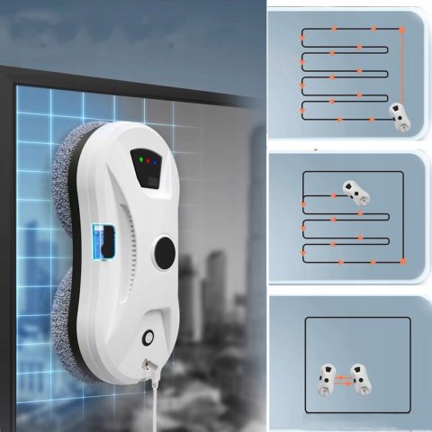 Inteligentny Robot Do Mycia Okien Z Ultradźwiękowym Natryskiem 30Ml 5600Pa