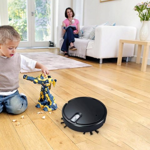 Automatyczny Robot 5W1: Zamiatający, Mopujący, Odkurzający, Spryskujący Led