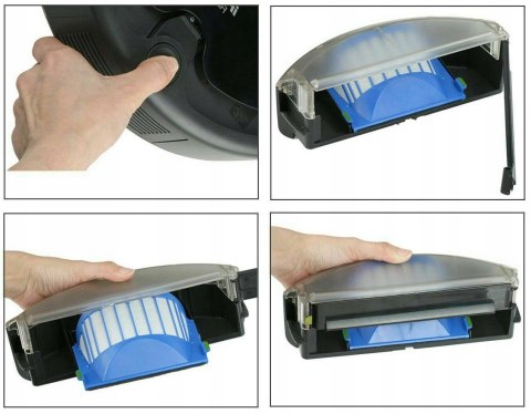 Zestaw Filtrow, Szczotek I Akcesoriów Do Irobot Roomba 600-698 Hepa Bisanti