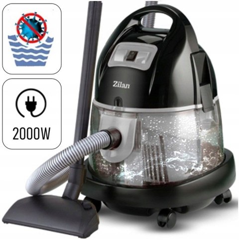 Odkurzacz Wodny 2000W 8L Bezworkowy 2W1 Z Turboszczotką - Dla Alergików