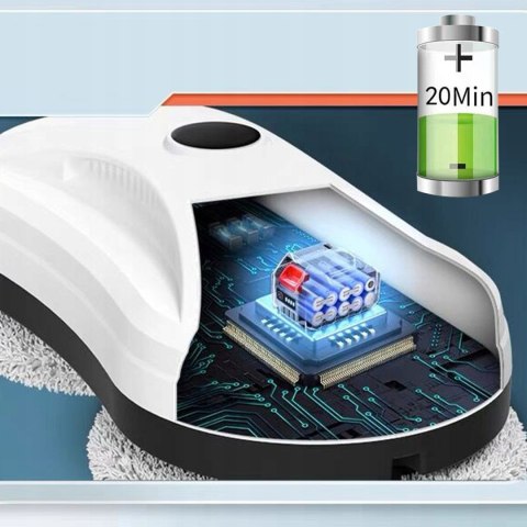 Robot Do Mycia Okien 5600Pa Ssania Ultradźwiękowy Natrysk, 30Ml Zbiornik
