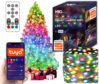 Inteligentne Lampki Choinkowe Led Wifi 20M Multikolor Tuya Smart 200Szt
