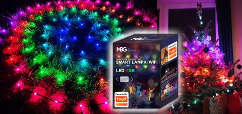 Inteligentne Lampki Choinkowe Led Wifi 20M Multikolor Tuya Smart 200Szt