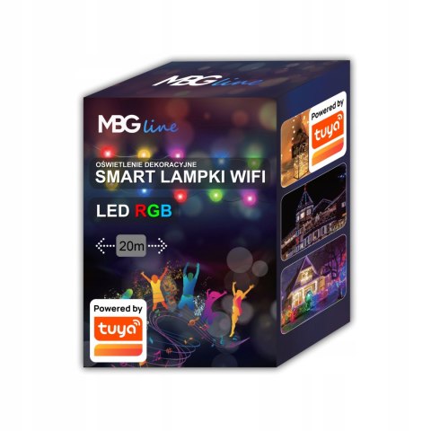 Inteligentne Lampki Choinkowe Led Wifi 20M Multikolor Tuya Smart 200Szt