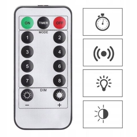 Kurtyna Świetlna 300 Led 3X3m Usb 5V 8 Trybów Pilot Dekoracyjna Ciepła Biel