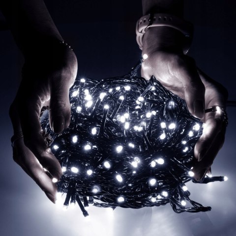 Lampki Choinkowe 1500 Led Eko Zewnętrzne - Białe Zimne, 121,5 M, Ip44, Ce