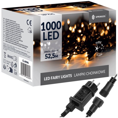 Lampki Choinkowe 1K Led 52M Ip44 - Oszczędność Energii, Bezpieczny Zasilacz
