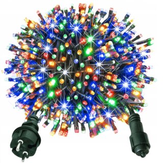 Lampki Choinkowe 200 Led 15M Wielokolorowe + Biały Flash Ip44 Zewnętrzne