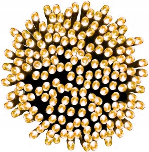 Lampki Choinkowe 300 Led Ciepłe 24M Ip44 8 Trybów Do Wnętrz I Zewnętrz