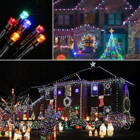 Lampki Choinkowe 300 Led Multikolor 8 Trybów, Wewnętrzne I Zewnętrzne, 21M