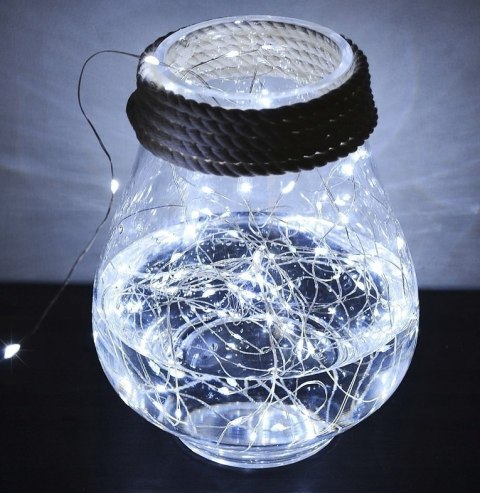Lampki Choinkowe Led 100 Diod 10M Drucik Na Baterie Biały Zimny Girlanda