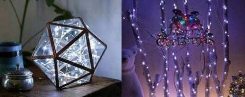 Lampki Led Na Choinkę 2M Zimne Bateryjne 20 Szt - Na Stroiki I Kwiaty
