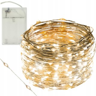 Lampki Led Na Druciu 10M 100 Diod - Dekoracja Do Wnętrz I Ogrodu Na Baterie