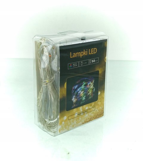 Lampki Na Baterie 50 Led 5M Zimne Białe Na Stroiki, Wianki I Choinkę