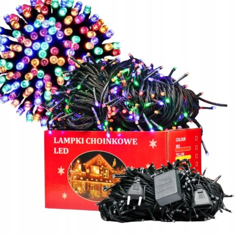 Lampki Świąteczne 300 Led Multikolor 21M Wewnętrzne I Zewnętrzne 8 Trybów