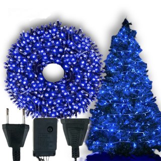 Mocne Lampki Choinkowe 500 Led Niebieskie Z 8 Trybów Świecenia Wew/Zew