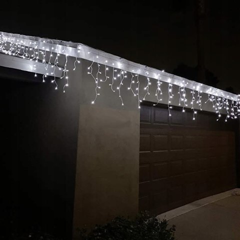 Sople Zewnętrzne 500 Led 19,5M Ip44 Białe Zimne 3 Długości - Miedziane