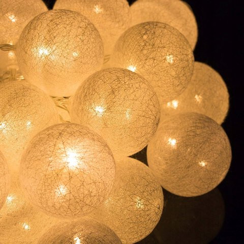 Girlanda Led Cotton Balls 30 Kul Na Baterie 6,1 M Springos Ciepła Biel