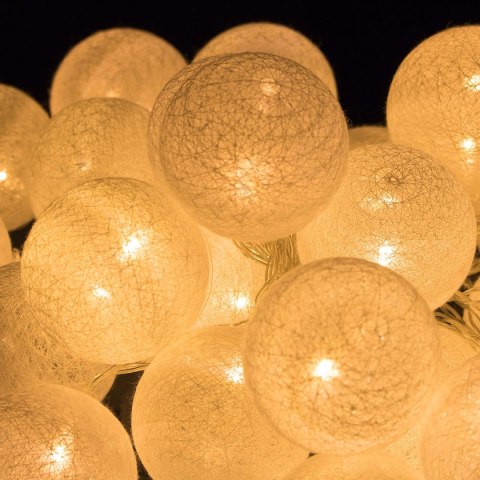 Girlanda Led Cotton Balls 30 Kul Na Baterie 6,1 M Springos Ciepła Biel