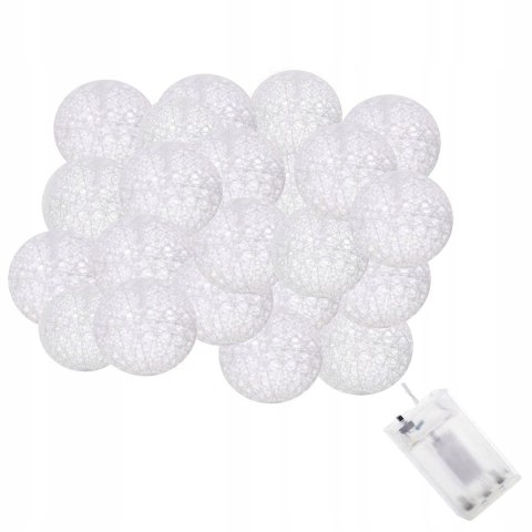 Girlanda Led Cotton Balls 30 Kul Na Baterie 6,1 M Springos Ciepła Biel
