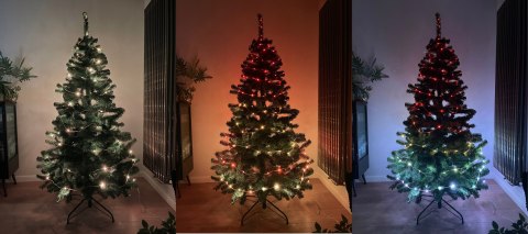 Inteligentne Lampki Choinkowe 200Led Rgb Ic 20M Z Pilotem Ir I Bluetooth