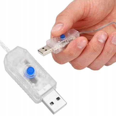Kurtyna Led 3X3m 300 Led Usb Z Pilotem 8 Trybów - Zimny Biały Springos