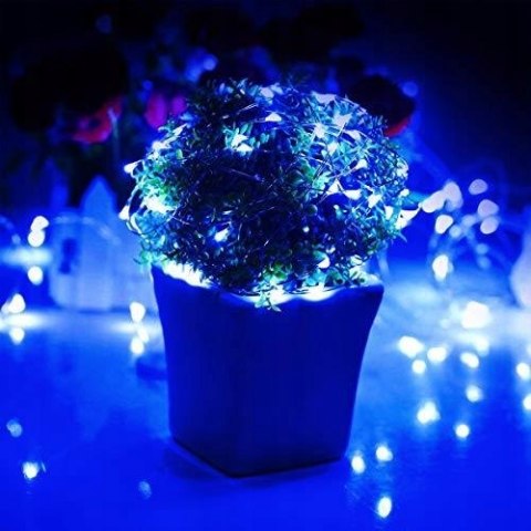 Lampiki Led Niebieskie 30 Diod Na Drutyku 280Cm, Bateryjne Cr2032 24H.