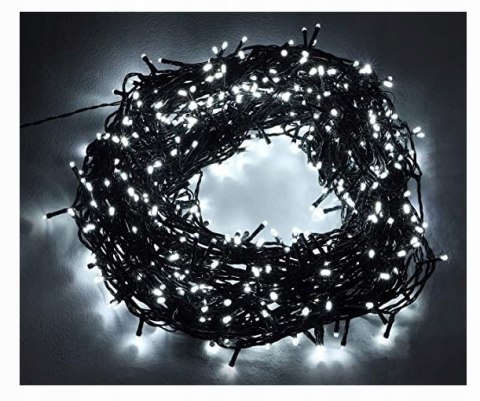 Lampiki Świąteczne 100 Led Zimny Biały Ip44 8M - Do Wnętrz I Na Zewnątrz