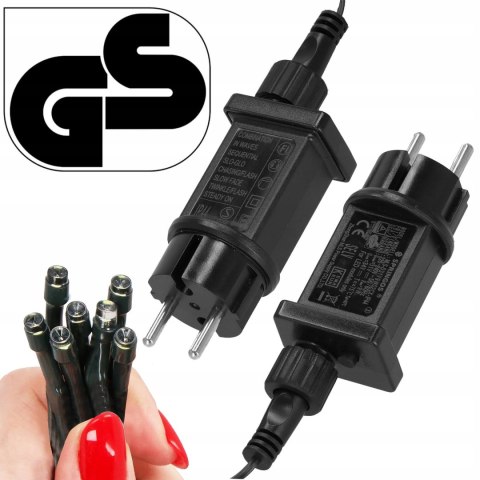 Lampki Choinkowe 500 Led Zewnętrzne 27,5M Zimne Białe Flash/Łączenie, Ip44