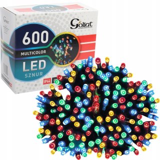 Lampki Choinkowe 600 Led Zewnętrzne Multikolor 30 M Ip44 Zasilanie Sieciowe