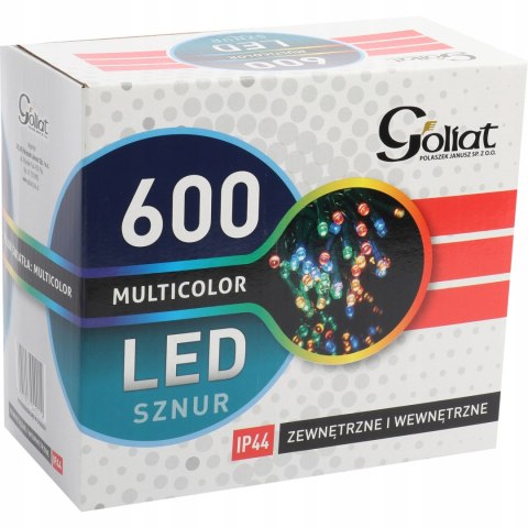 Lampki Choinkowe 600 Led Zewnętrzne Multikolor 30 M Ip44 Zasilanie Sieciowe