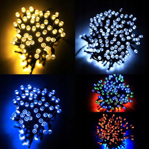 Lampki Choinkowe Led 500 Diod, Ciepły Biały, Mocne - 34M Kabla Wew/Zew